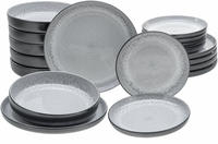 CreaTable Teller-Set "Nordic Fjord" je 6 Speiseteller 26 cm, Suppenteller 22,5 cm,