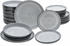 CreaTable NORDIC FJORD Tellerset 18-tlg grau