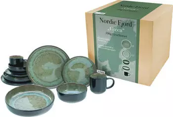 CreaTable Nordic Fjord Geschirrset 10-tlg Green