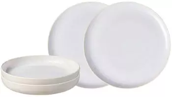 Villeroy & Boch Crafted Cotton Tafelset 4-tlg Wei&szlig;