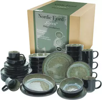 CreaTable Nordic Fjord Kombiservice 30-tlg Green