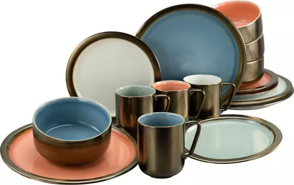CreaTable RUSTIKAL Collection Geschirrset 16-tlg Pastell Effekt (22974)