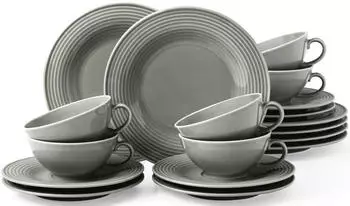Seltmann Weiden Teeservice Beat Color Glaze (18-tlg.) Grau Seltmann Weiden Teeservice Beat Color Glaze (18-tlg.) Grau