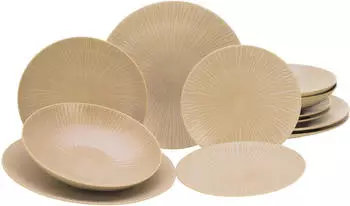 CreaTable Tafelservice Vesuvio sand (12-tlg.) CreaTable Tafelservice Vesuvio sand (12-tlg.)