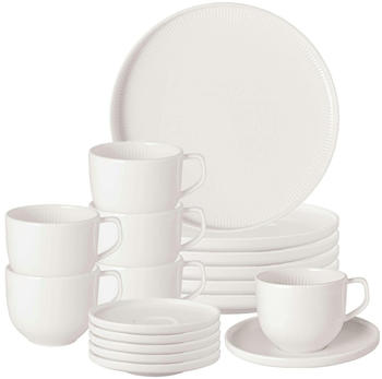 Villeroy & Boch Afina Kaffeeservice 18-teilig Weiss
