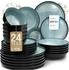 Pure Living Steingut Geschirrset Ibiza 24-tlg