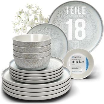 Pure Living Ibiza 18-tlg Geschirrset beige