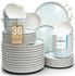Pure Living Steingut Geschirrset Ibiza 36-tlg