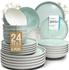Pure Living Steingut Geschirrset Ibiza 24-tlg