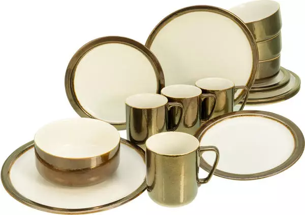 CreaTable Geschirrset Modern Industrial 16-teiliges weiß