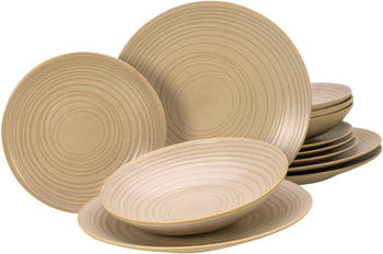 CreaTable Tafelservice Lava Stone Sand (12-tlg.) CreaTable Tafelservice Lava Stone Sand (12-tlg.)