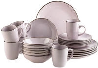 M&Auml;SER Kombiservice "Geschirr-Set, Service Metallic Rim" messingfarben schimernden