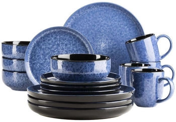 Mäser Filippa Geschirrservice 16-teilig Blau schwarz (934109) Mäser Filippa Geschirrservice 16-teilig Blau schwarz (934109)