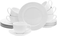 CreaTable Kaffeeservice "Fleur Royal" extrem d&uuml;nn, leicht, lichtdurchl&auml;ssig