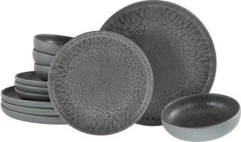 CreaTable Uno Volcano Tafelservice 12-teilig Grau CreaTable Uno Volcano Tafelservice 12-teilig Grau