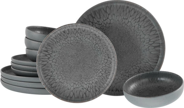 CreaTable Uno Volcano Tafelservice 12-teilig Grau