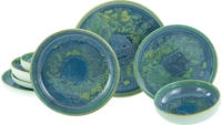 CreaTable Teller-Set "Yuki, Teller Set 8-tlg" Reaktiver intensiv leuchtender