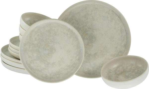 CreaTable Uno Athena Geschirrset 12-tlg Cremeweiß