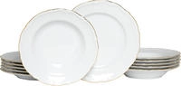CreaTable Tafelservice "Maria Theresia, Tafel-Service 12-tlg" Teller Set,