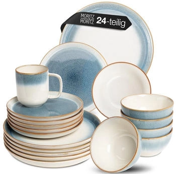 Moritz & Moritz TARENTO Geschirrset 24-tlg blau