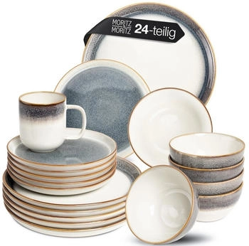 Moritz & Moritz TARENTO Geschirrset 24-tlg grau