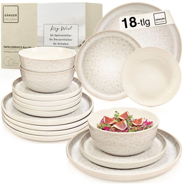 Sänger Value Collection Key West Geschirrset 18-tlg Creme