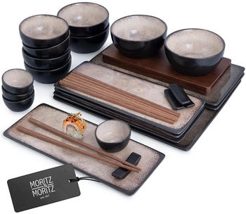 Moritz & Moritz Sushi Geschirr Set 4 Personen 29-tlg. (2239) Beige