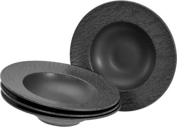 CreaTable Pasterteller Steinzeug 4-teilig Anthrazit Durchmesser: 27 cm