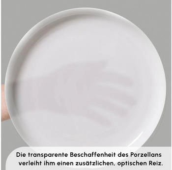 Karaca Streamline Favaro Geschirrset weiß 53-teilig für 12-Personen