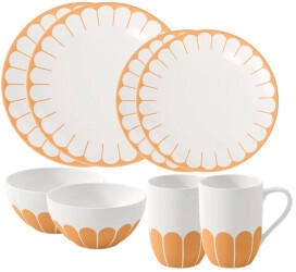 Villeroy & Boch Geschirr-Set Fleur soleil Starter-Set 8tlg. (8-tlg), 2 Personen, Porzellan