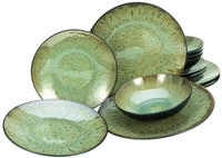CreaTable Teller-Set "Jawa, Teller Set 12-tlg" Reaktivglasur