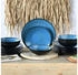 CreaTable Capri Tafelservice blau schwarz 18-teilig