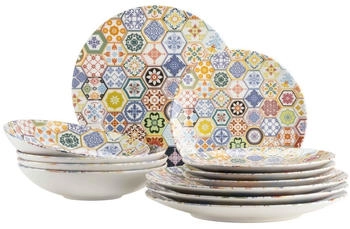 M&auml;ser Tafelservice Amarante 12-teilig mit buntem Ornament-Dekor f&uuml;r 4 Personen (935123)