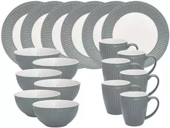 Greengate Alice Frühstücksset stone grey 18tlg