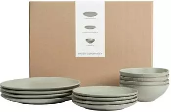 Broste Copenhagen NORDIC MARSH Geschirrset mittag für Vier 12tlg