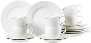 Ritzenhoff & Breker Kaffeeset Saphir 18-tlg., Geschirr-Set, Porzellan, Weiß