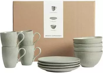 Broste Copenhagen NORDIC MARSH Frühstücksset für Vier 12tlg