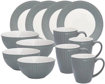 Greengate Alice Frühstücksset stone grey 12tlg