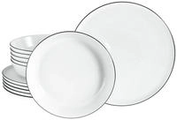 CreaTable Tafelservice "Chef Collection Black Line, Tafel-Service 12-tlg" Teller Set,