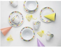 CreaTable Fr&uuml;hst&uuml;cks-Geschirrset "Happy Birthday, Fr&uuml;hst&uuml;cksset 12-tlg."
