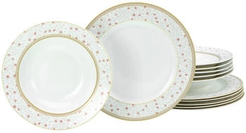 CreaTable 17528, Emilia Creme Weiss, Tafelservice 12-tlg, Porzellan