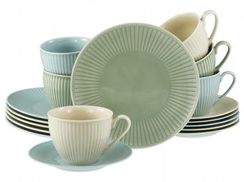 CreaTable 24032, Valencia Pastell, Kaffeeservice 18-tlg, Porzellan