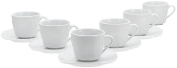 CreaTable 11518, Square weiss, Kaffeetassen 12-tlg, Porzellan