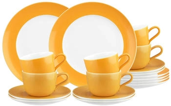 Seltmann Weiden Liberty Pure Colors Kaffeeservice 18-teilig Mango Orange