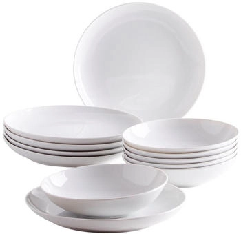 Kahla Tafelservice 12tlg. Five Senses weiß 390638A90039C