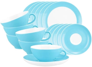 Seltmann Weiden Liberty Pure Colors Teeservice 18-teilig Lagoon Blue