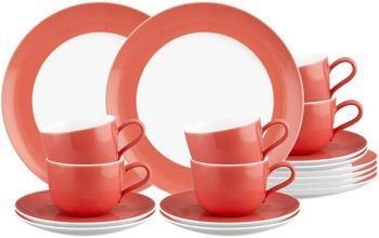 Seltmann Weiden Liberty Pure Colors Kaffeeservice 18-teilig Flamingo Red