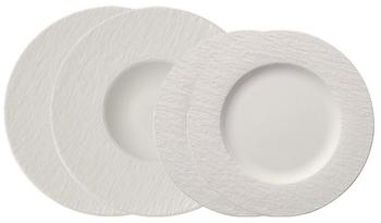 Villeroy & Boch Manufacture Rock Teller-Set 4-teilig weiß