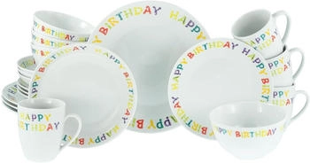 CreaTable 24167, Luna Happy Birthday, Kombiservice 20-tlg, Porzellan