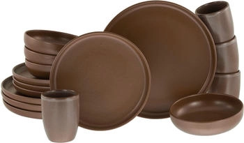 CreaTable 23660, Uno Braun, Kombiservice 16-tlg, Steinzeug
